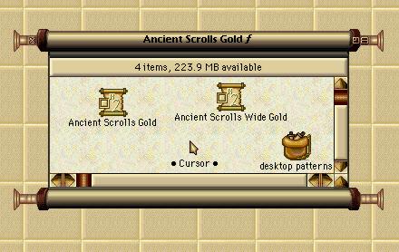 Ancient Scrolls Wide Gold